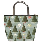 Christmas Trees Pattern Bucket Bag Back