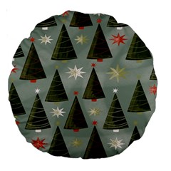 Christmas Trees Pattern Large 18  Premium Round Cushions