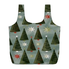 Christmas Trees Pattern Full Print Recycle Bag (L)