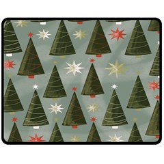 Christmas Trees Pattern Fleece Blanket (medium)  by artworkshop