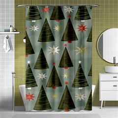 Christmas Trees Pattern Shower Curtain 48  X 72  (small)  by artworkshop