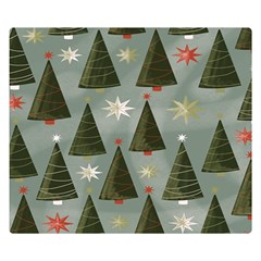 Christmas Trees Pattern Double Sided Flano Blanket (Small) 