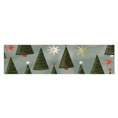 Christmas Trees Pattern Oblong Satin Scarf (16  x 60 )