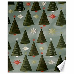 Christmas Trees Pattern Canvas 11  X 14  by artworkshop