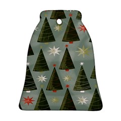 Christmas Trees Pattern Bell Ornament (two Sides)