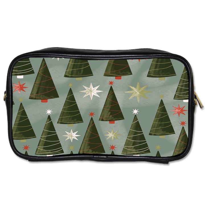 Christmas Trees Pattern Toiletries Bag (Two Sides)