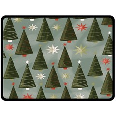 Christmas Trees Pattern Double Sided Fleece Blanket (large)  by artworkshop