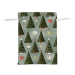 Christmas Trees Pattern Lightweight Drawstring Pouch (L) Front