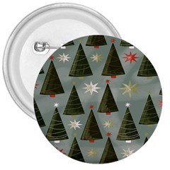 Christmas Trees Pattern 3  Buttons by artworkshop