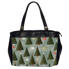 Christmas Trees Pattern Oversize Office Handbag (2 Sides) by artworkshop