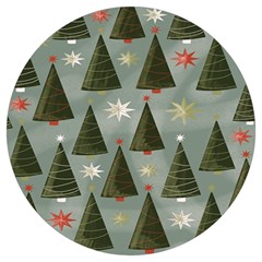 Christmas Trees Pattern Round Trivet