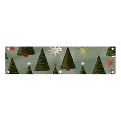 Christmas Trees Pattern Banner And Sign 4  X 1 