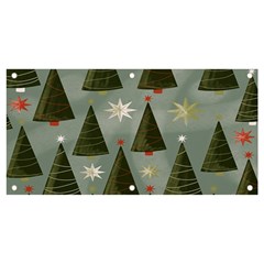 Christmas Trees Pattern Banner And Sign 4  X 2 