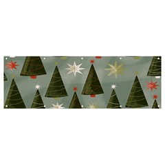 Christmas Trees Pattern Banner And Sign 12  X 4 