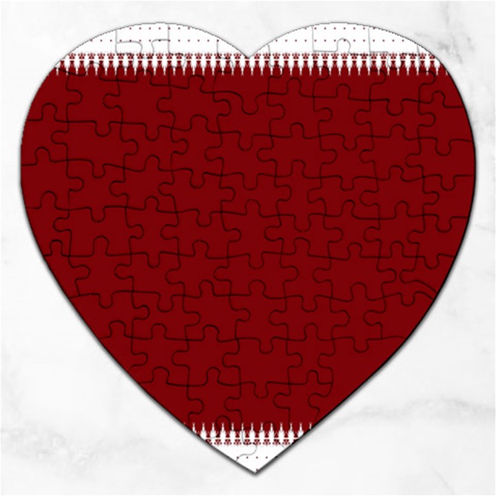 Christmas Red Graphic Jigsaw Puzzle (Heart)