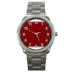 Christmas Red Graphic Sport Metal Watch by artworkshop