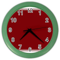 Christmas Red Graphic Color Wall Clock by artworkshop