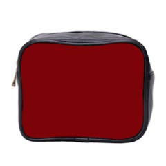 Christmas Red Graphic Mini Toiletries Bag (two Sides) by artworkshop