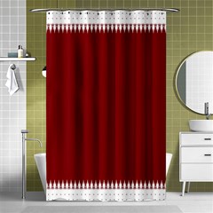 Christmas Red Graphic Shower Curtain 48  X 72  (small)  by artworkshop