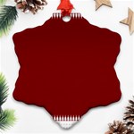 Christmas Red Graphic Ornament (Snowflake) Front