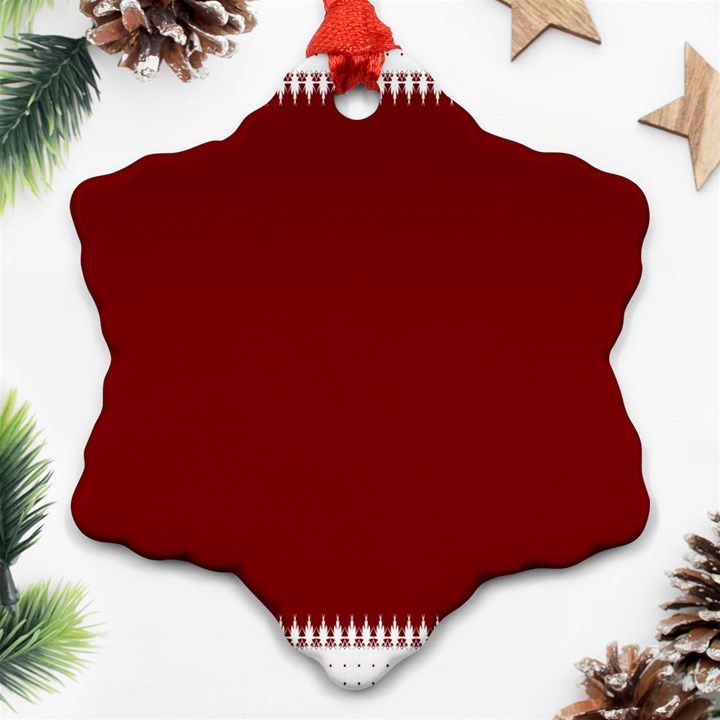 Christmas Red Graphic Ornament (Snowflake)