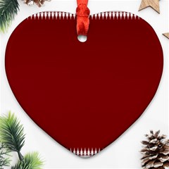 Christmas Red Graphic Heart Ornament (two Sides) by artworkshop