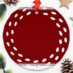 Christmas Red Graphic Ornament (round Filigree) by artworkshop