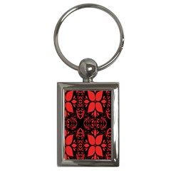 Christmas Red Black Xmas Gift Key Chain (rectangle)