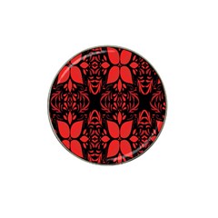 Christmas Red Black Xmas Gift Hat Clip Ball Marker (4 Pack) by artworkshop