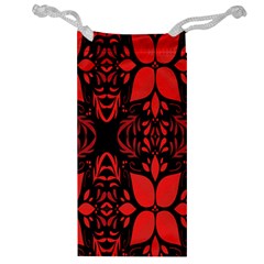 Christmas Red Black Xmas Gift Jewelry Bag by artworkshop