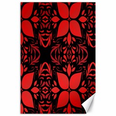 Christmas Red Black Xmas Gift Canvas 24  X 36  by artworkshop