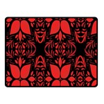 Christmas Red Black Xmas Gift Double Sided Fleece Blanket (Small)  45 x34  Blanket Front