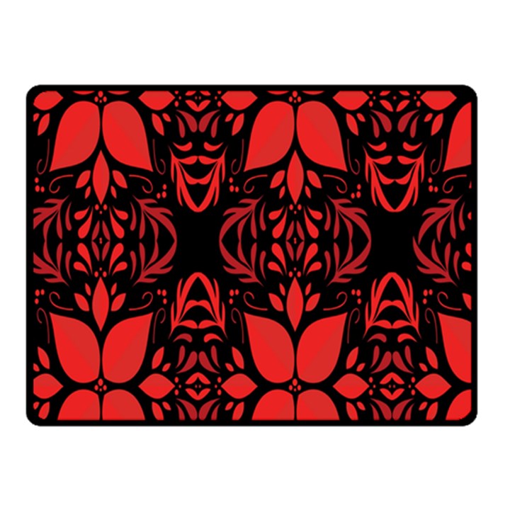 Christmas Red Black Xmas Gift Double Sided Fleece Blanket (Small) 