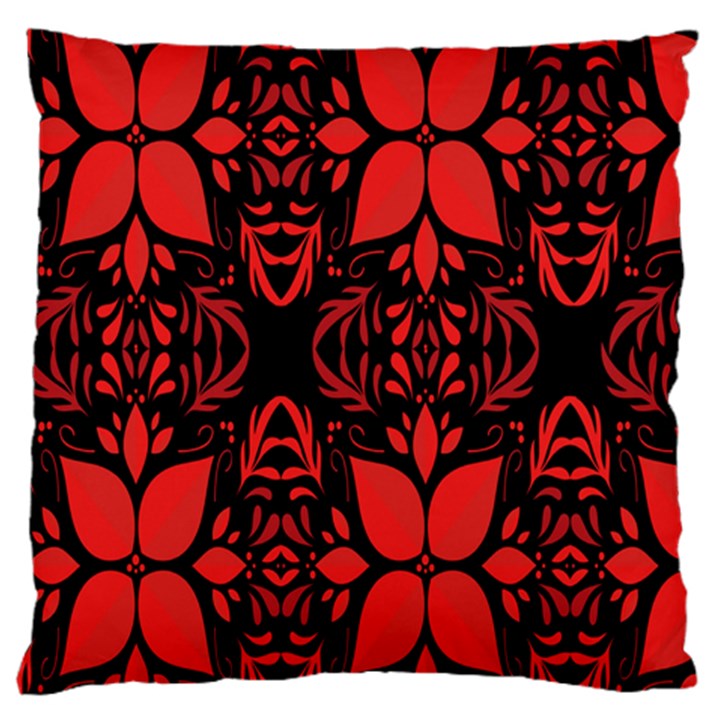 Christmas Red Black Xmas Gift Standard Flano Cushion Case (Two Sides)