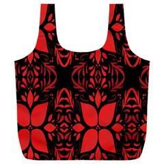 Christmas Red Black Xmas Gift Full Print Recycle Bag (xxl) by artworkshop