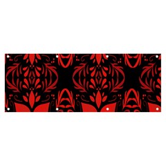 Christmas Red Black Xmas Gift Banner And Sign 8  X 3  by artworkshop