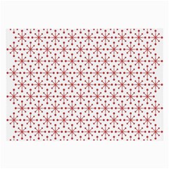 Christmas Pattern Red Stars Large Glasses Cloth (2 Sides) by artworkshop