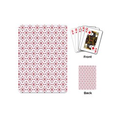 Christmas Pattern Red Stars Playing Cards Single Design (mini)