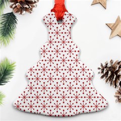 Christmas Pattern Red Stars Ornament (christmas Tree)  by artworkshop