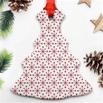 Christmas Pattern Red Stars Christmas Tree Ornament (Two Sides) Front