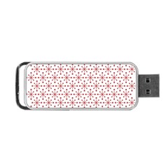 Christmas Pattern Red Stars Portable Usb Flash (one Side) by artworkshop