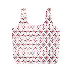 Christmas Pattern Red Stars Full Print Recycle Bag (m) by artworkshop