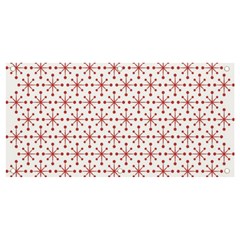 Christmas Pattern Red Stars Banner And Sign 4  X 2  by artworkshop