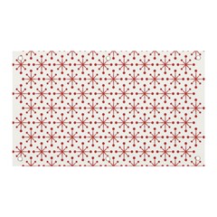 Christmas Pattern Red Stars Banner And Sign 5  X 3 