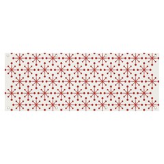 Christmas Pattern Red Stars Banner And Sign 8  X 3  by artworkshop