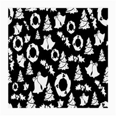 Black Card Christmas December Medium Glasses Cloth by artworkshop