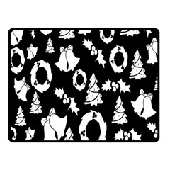 Black Card Christmas December Fleece Blanket (small) by artworkshop