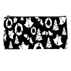 Black Card Christmas December Pencil Case