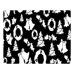 Black Card Christmas December Double Sided Flano Blanket (large)  by artworkshop