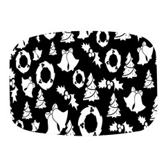 Black Card Christmas December Mini Square Pill Box